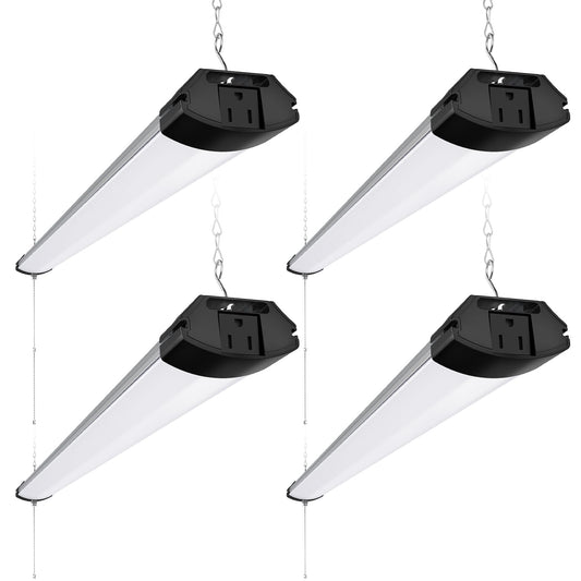 Barrina LED Shop Lights 4FT 84W 10000LM 6500K Aluminum Linkable Fixture 4 Packs Model BASP-4FT-84FLM-65K