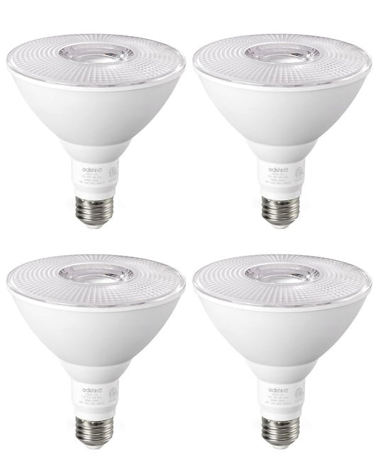 EDISHINE PAR38 LED Flood Light Bulbs, 18W (120W Equivalent), Dimmable, Orange, E26 Base, ETL Listed, 4 Pack