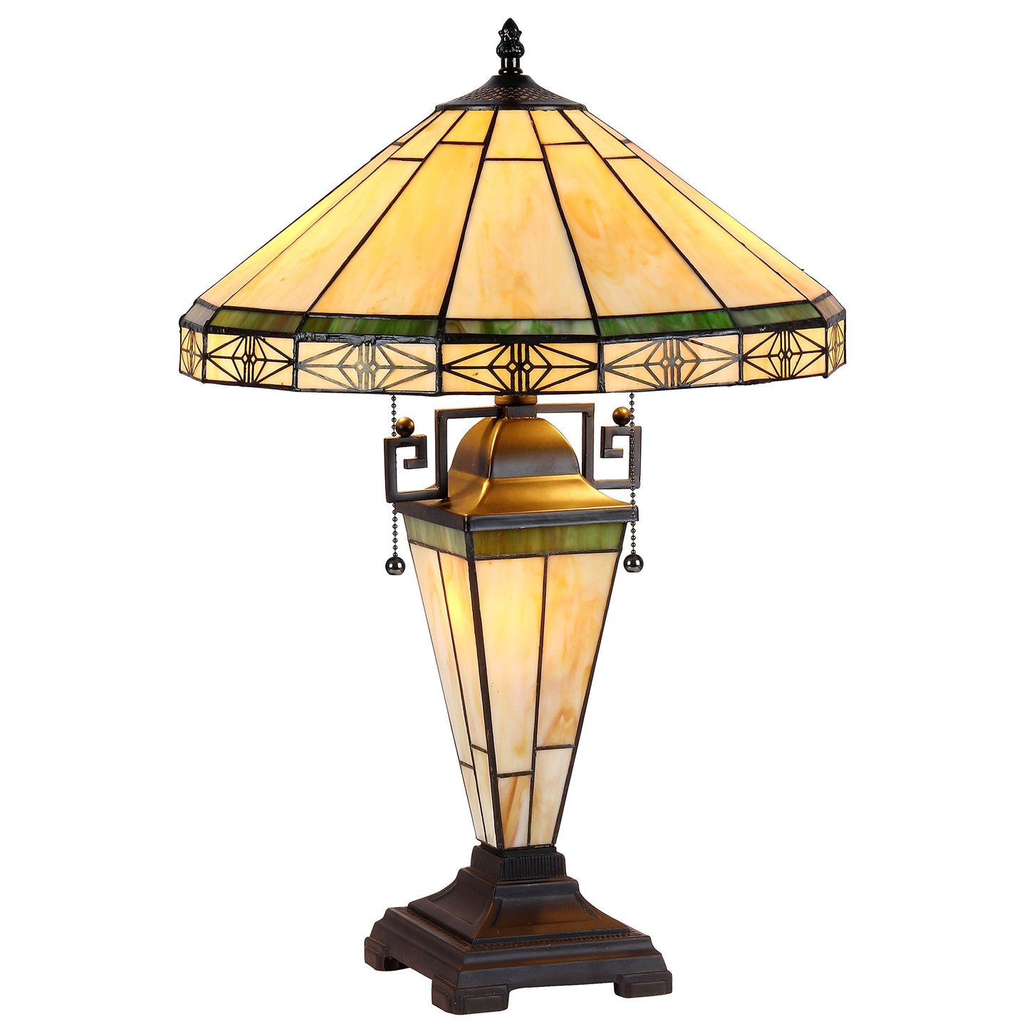 Chloe Lighting Tiffany-Style Table Lamp, 16in Shade, Bronze, Model CH31315MI16-DT3, Size 23.4 x 15.9 x 15.9