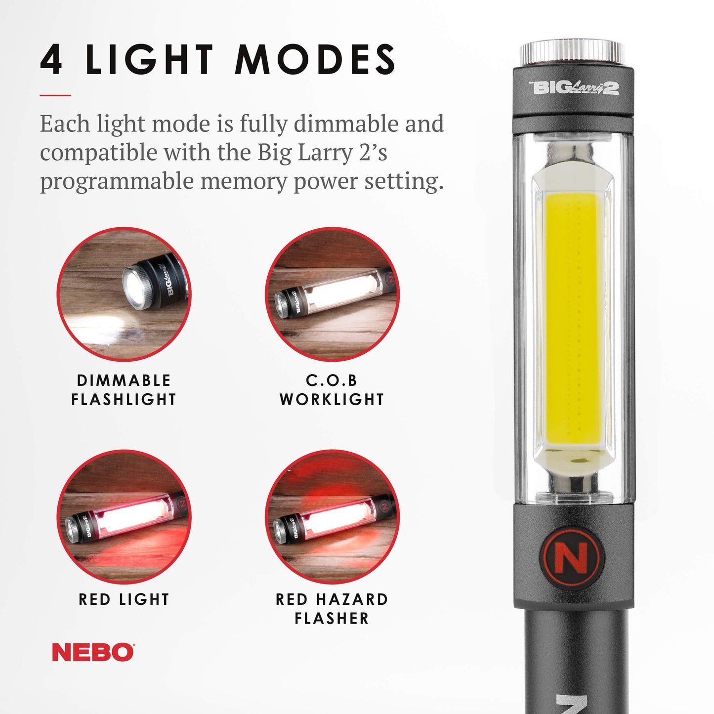 NEBO 500 Lumen Work Light, 200 Lumen Flashlight, Anodized Aluminum, Magnetic Base, Gray, Model SG_B07K2HWH5J_US