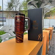 Big Cat Leopard Print Stanley Quencher Tumbler 40oz with Gift Box – Insulated Travel Mug with Handle & Straw