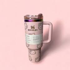 Pink Colorful Stanley Quencher H2.0 40oz Stainless Steel Vacuum Insulated Tumbler with Handle & Straw